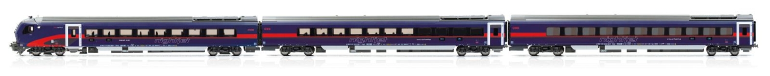 Jägerndorfer JC72310 - H0 - 3-tlg. Set Nachtzugwagen Nightjet, ÖBB, Ep. VI